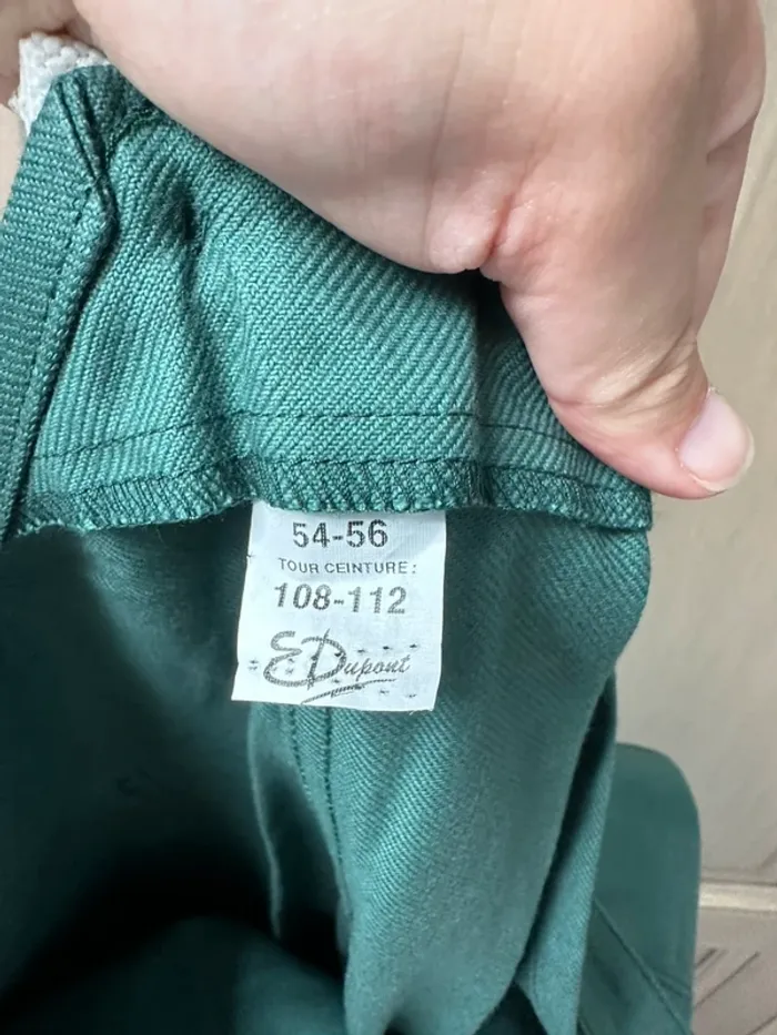 Salopette de travail en tissu vert 54-56 E Dupont - photo numéro 12