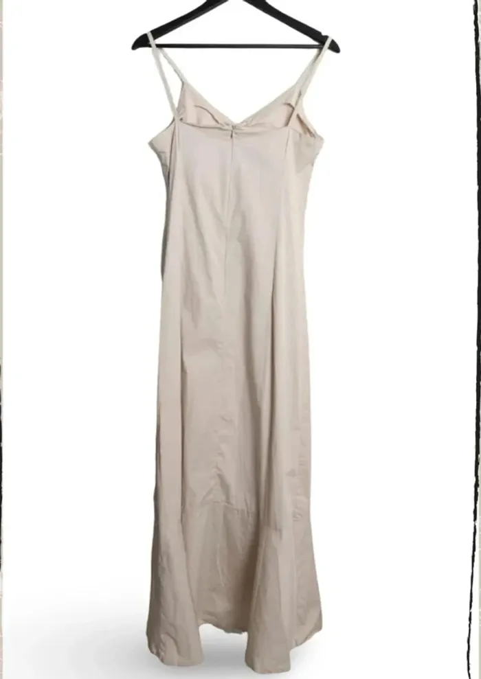 Robe longue asymétrique beige Pecca Taille 40 - photo numéro 6