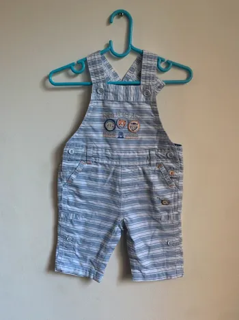 Salopette rayée bleu/blanc – Sergent Major – 3 mois