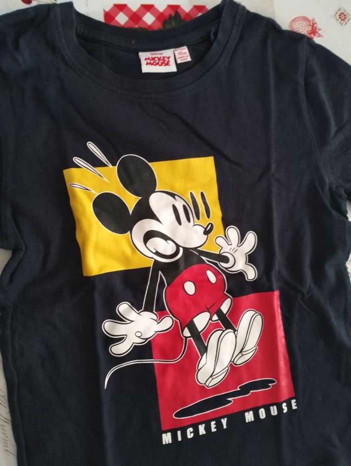 T-shirt manches courtes Mickey bleu 4-5 ans 110 cm - photo numéro 3