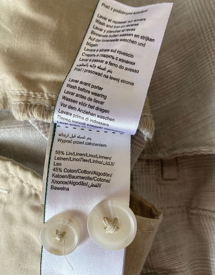 pantalon droit motif prince de galles lin et coton - photo numéro 8