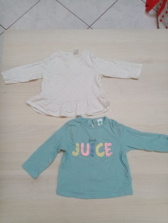 Lot 2 tee shirt manches longues