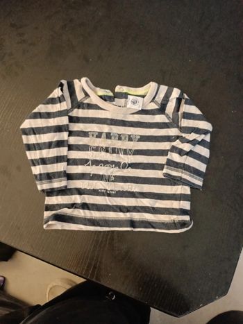 Tee shirt manches longues petit bateau 6 mois