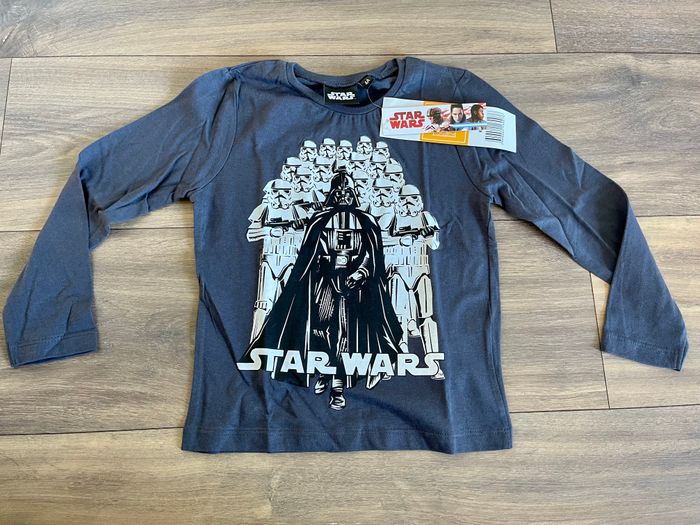 T-shirt ML Star Wars gris foncé 4 ans
