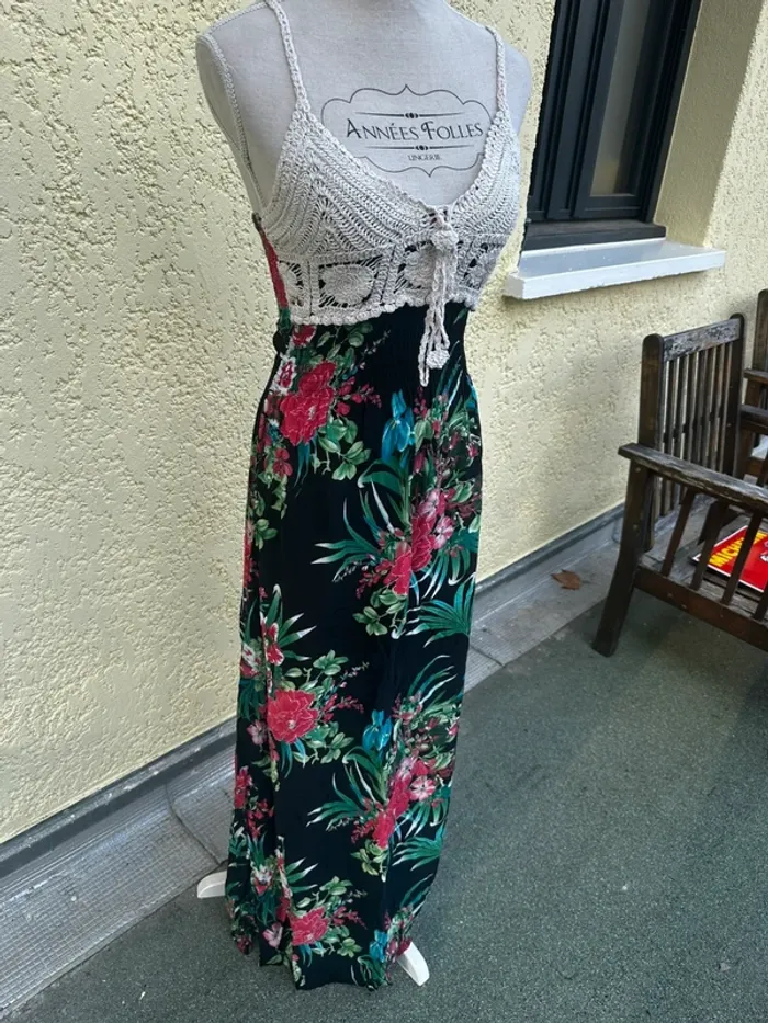 🌸 Robe longue à fines bretelles - Taille S - photo numéro 3