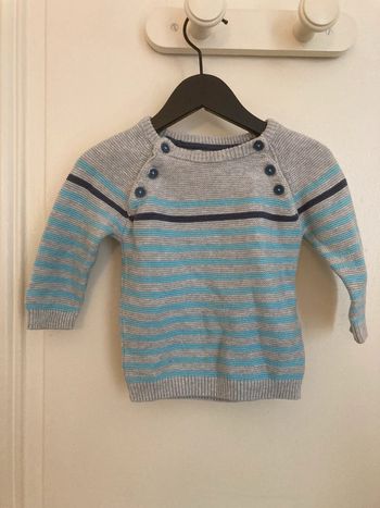 Pull rayé bébé Obaïbi 6 mois