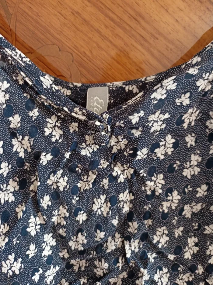 Petit caraco bleu marine et blanc-T38-Etam - photo numéro 2