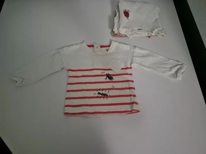 Lot 4 t-shirts manches longues - 18 mois - Kiabi & Orchestra - photo numéro 6