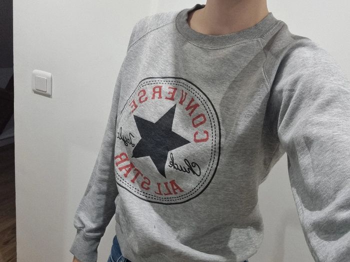 pull gris converse - photo numéro 3