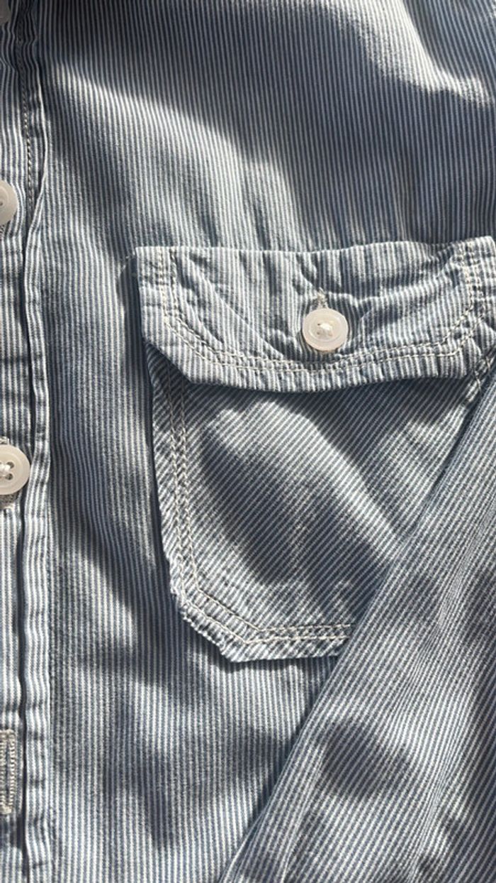 Chemise à rayures Ikks garçon 10 ans - photo numéro 3