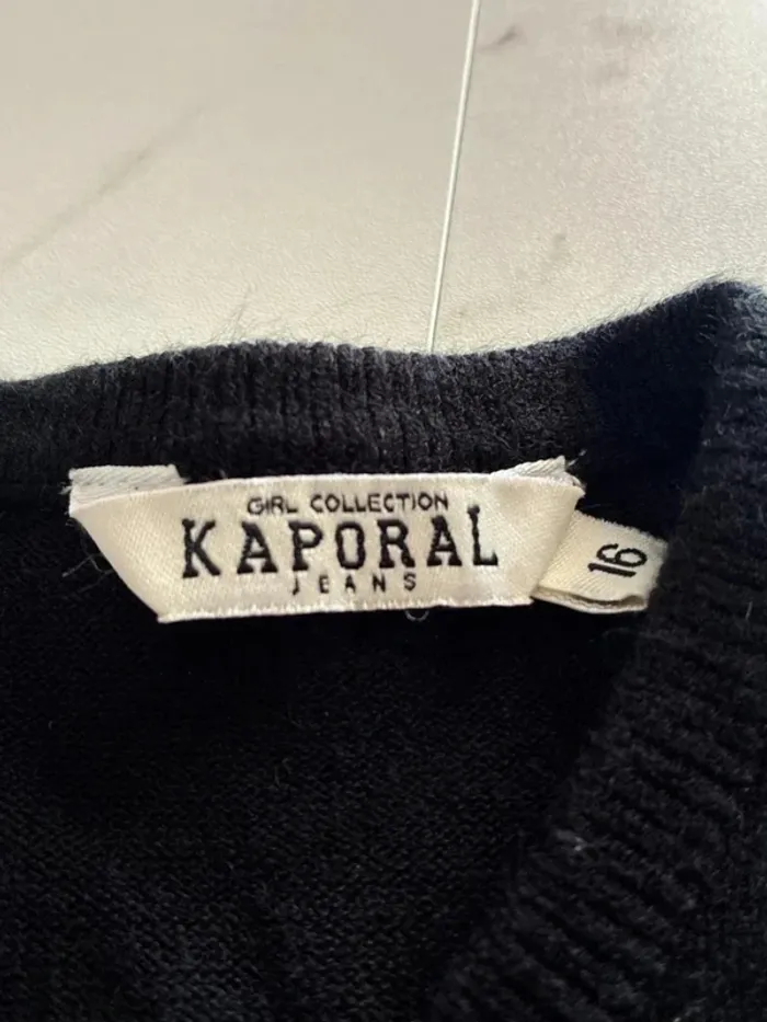 Pull long noir femme Kaporal Jeans – Taille 16 ans / S - photo numéro 3