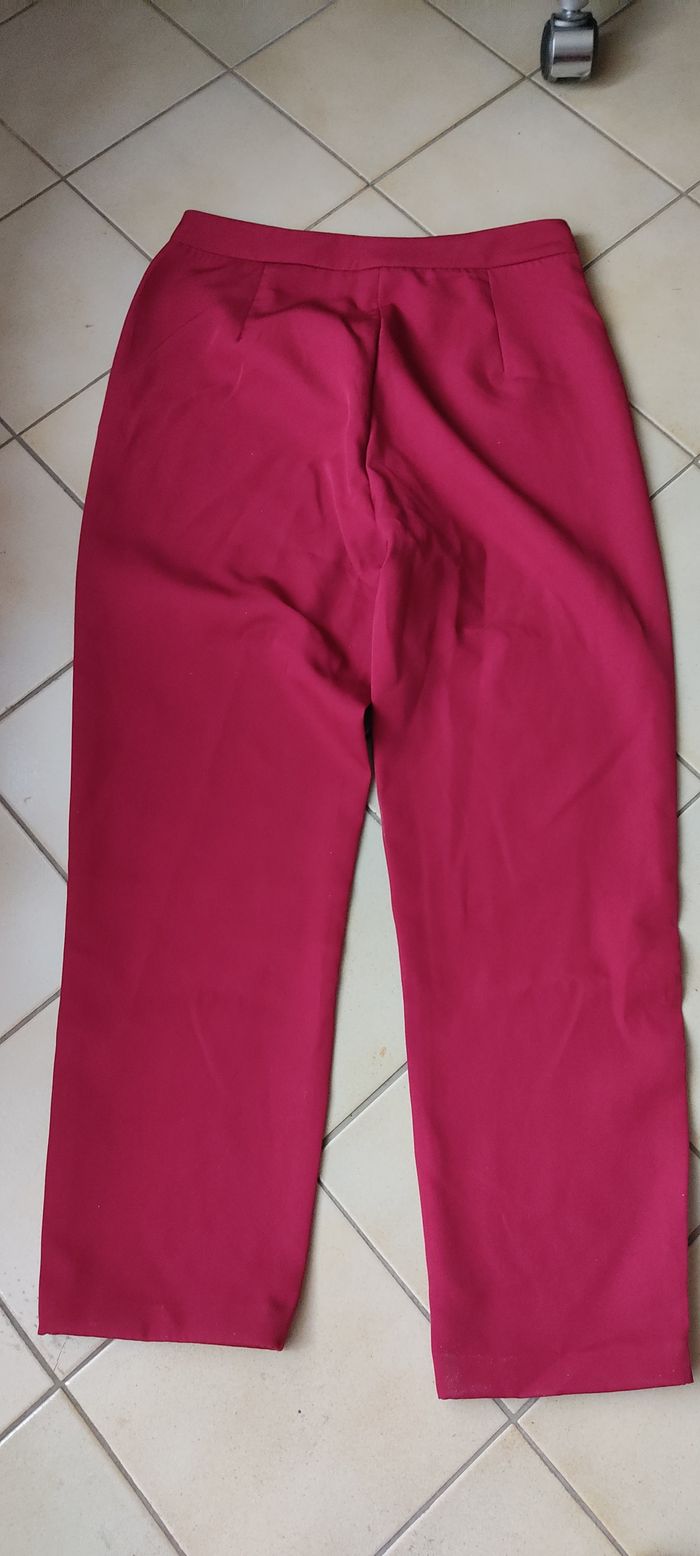 Pantalon femme rouge foncé - photo numéro 4