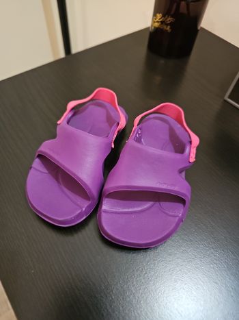 sandales bébé Nabaiji violettes piscine plage 20/21