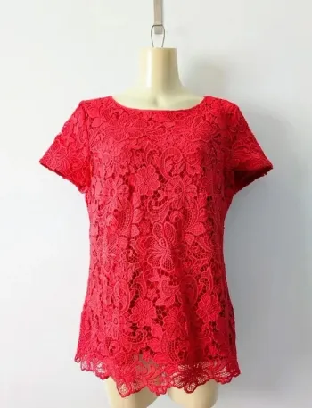 Top blouse chic en dentelle - 123 - taille 42