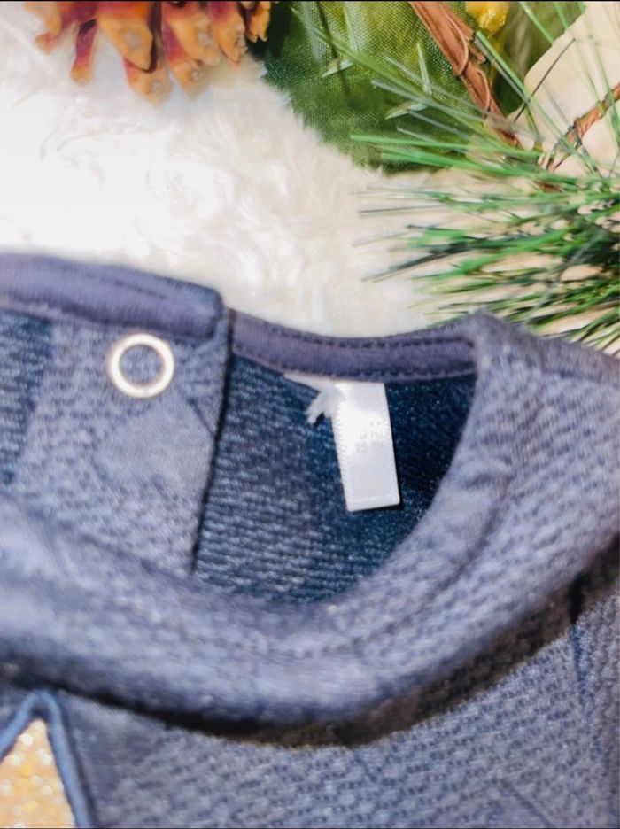 Robe Orchestra 3 mois – Bleu marine – Motif cœurs et étoile « Star » - photo numéro 3