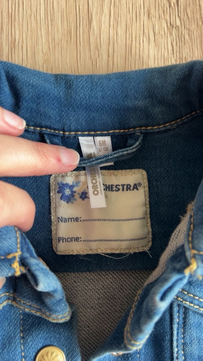 Veste en jean fleurs - photo numéro 4