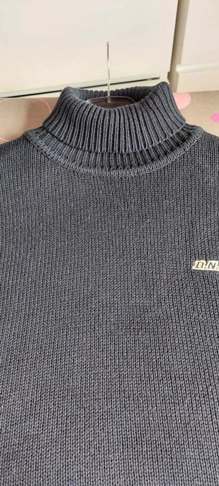 Beau pull garçon col roulé Dynam Basic 12 ans noir très bon état - photo numéro 6