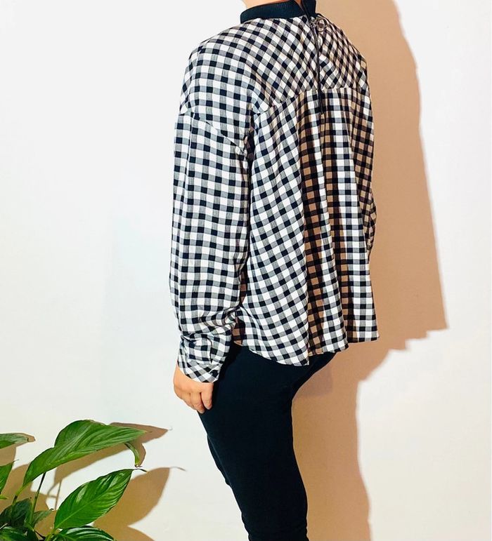 Blouse à damier Zara taille 36 - photo numéro 3