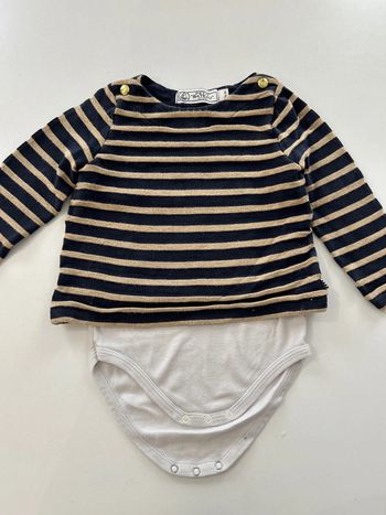 Body Marinière Petit Bateau 24 mois