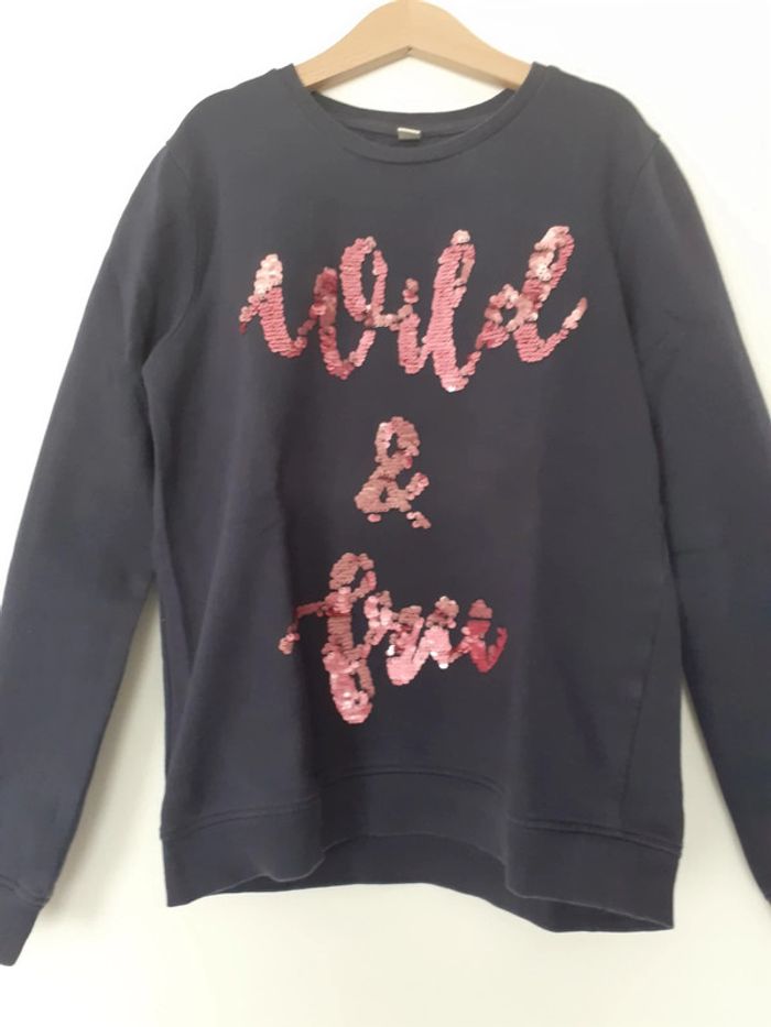 Sweat / pull fille 12 ans / 13 ans bleu marine Esprit - photo numéro 2