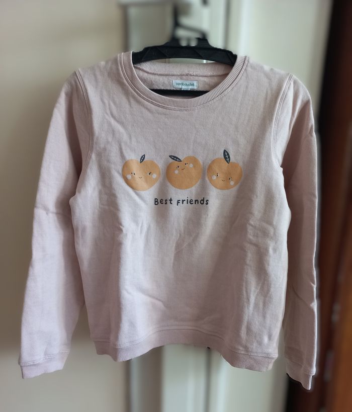 Sweat shirt rose clair  fille - 10 ans