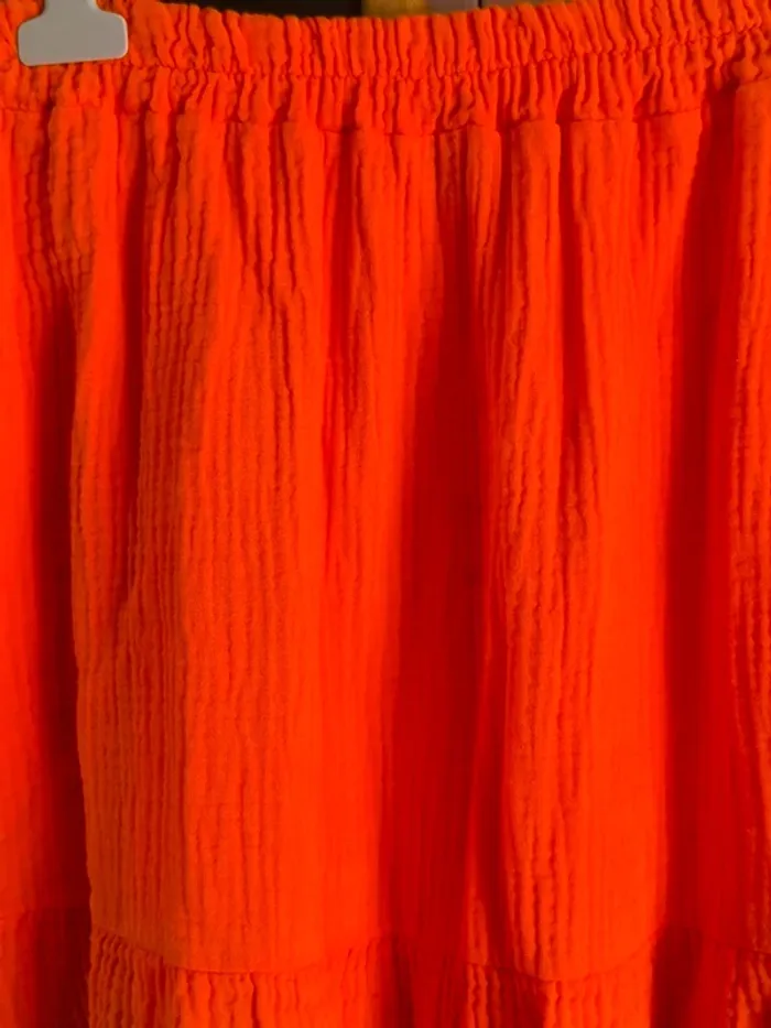 Jupe longue orange gaz de coton TU 36 à 42 - photo numéro 7