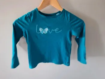 Tee shirt vert Love Okaïdi 6 ans