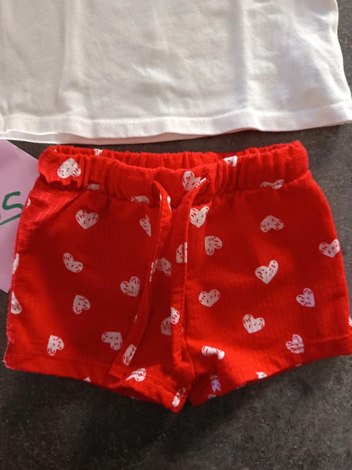 Ensemble 3 pièces coeurs 3 mois - photo numéro 3