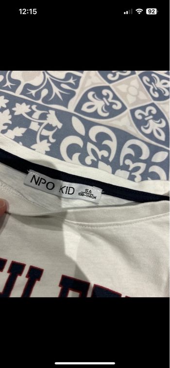 Teeshirt manches longue blanc/crème motif tigre 5 ans