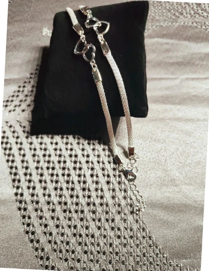 Jolie duo chaînes cheville et bracelet inoxydable neuf - photo numéro 8