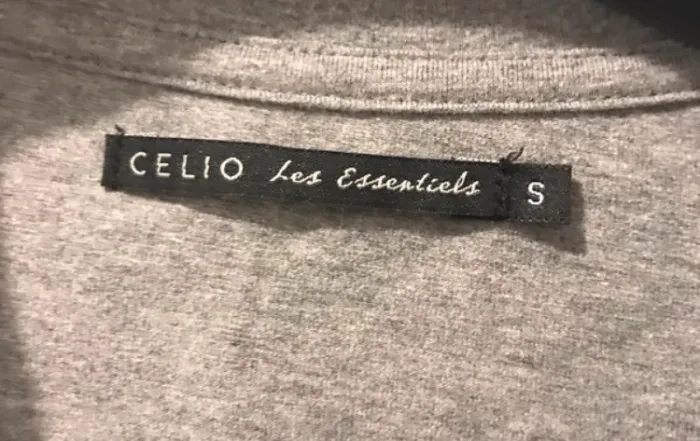 T-shirt celio les essentiels imprimé manches courtes gris noir taille S - photo numéro 3