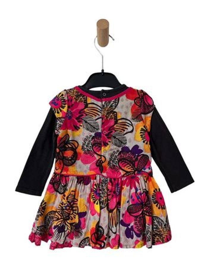 Robe fleurie multicolore à manches longues - Catimini 18 mois - photo numéro 3