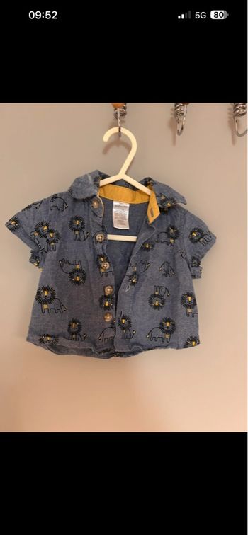 Chemise manche courte 3-6 mois