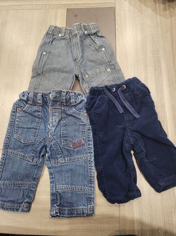 Lot 3 pantalon 6 mois