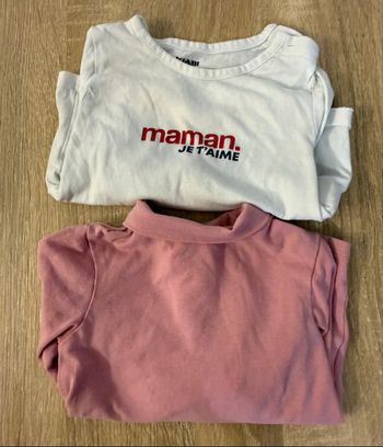 Lot de deux tee-shirts manches longues bébé fille 6 mois Orchestra 