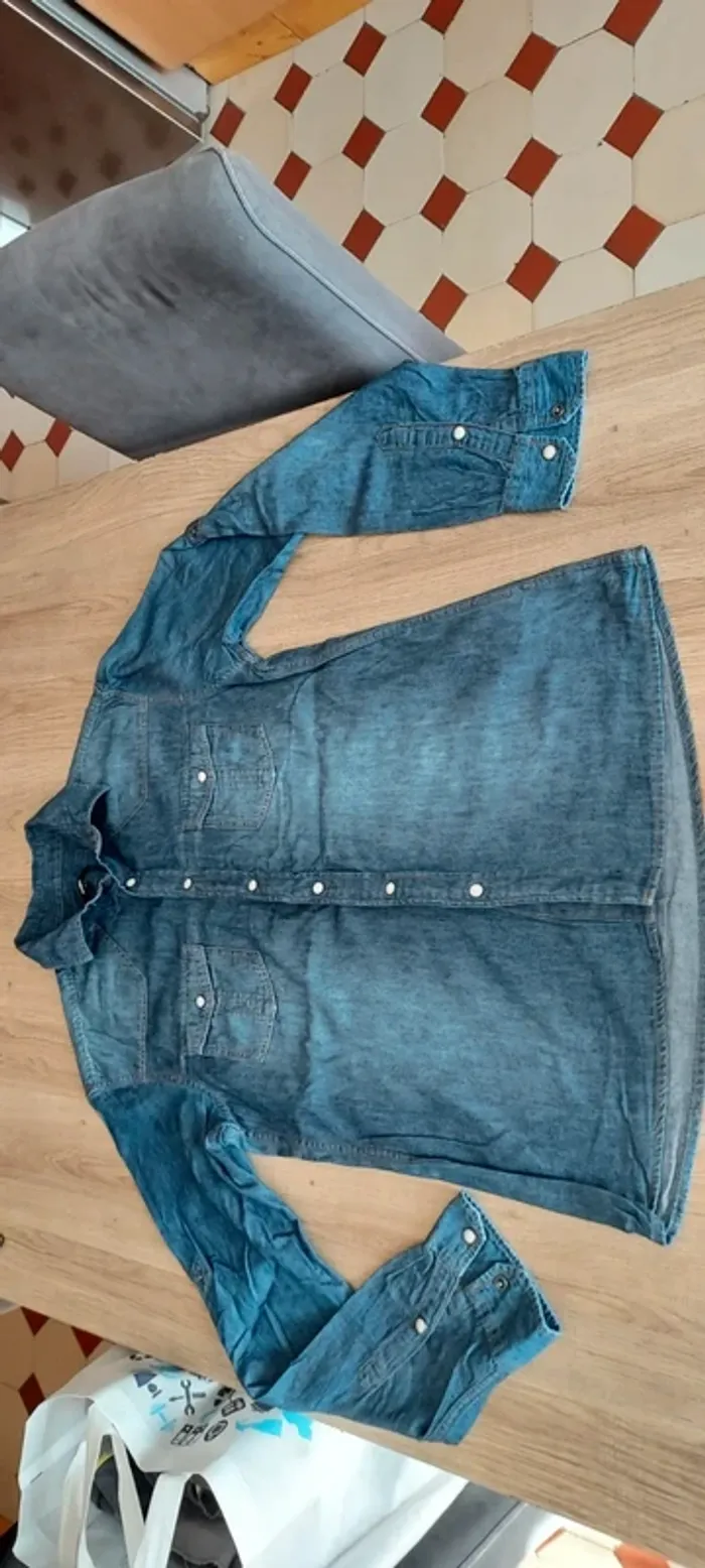 Chemise en jeans 100% coton T-M - Célio