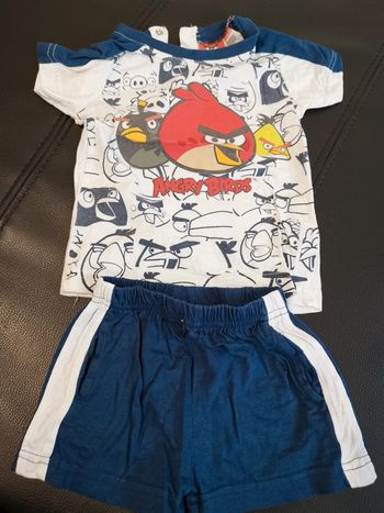 Pyja short hort angry birds 12 mois