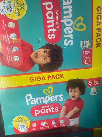 Deux Giga pack de couches culottes taille 6