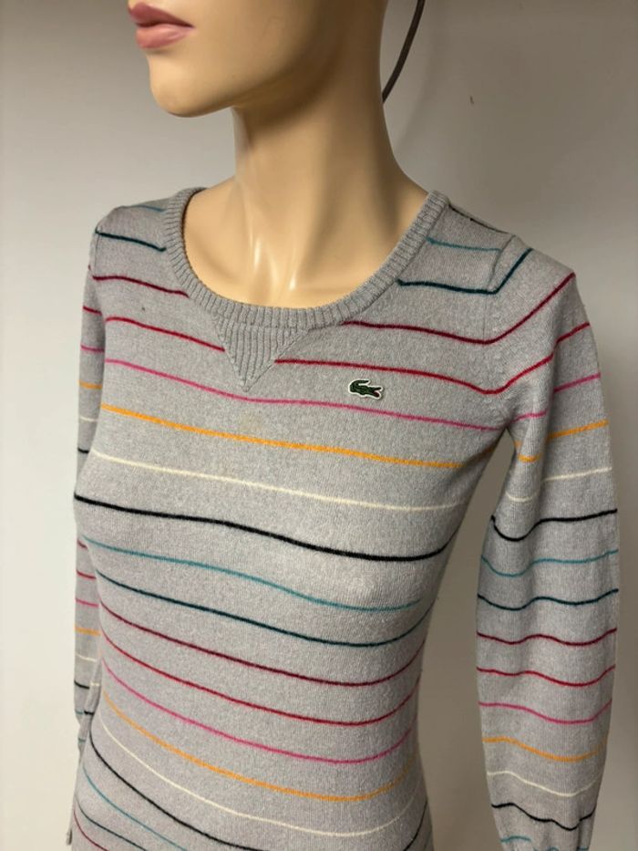 Pull en laine mérinos Lacoste femme - photo numéro 3