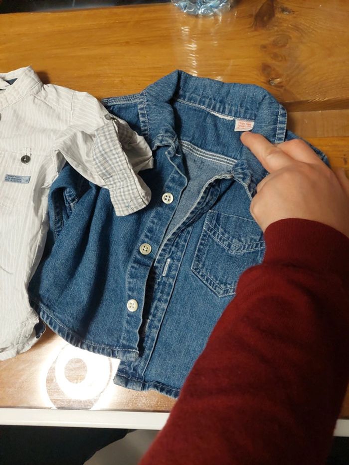 Lot chemise bébé 6 mois - photo numéro 5