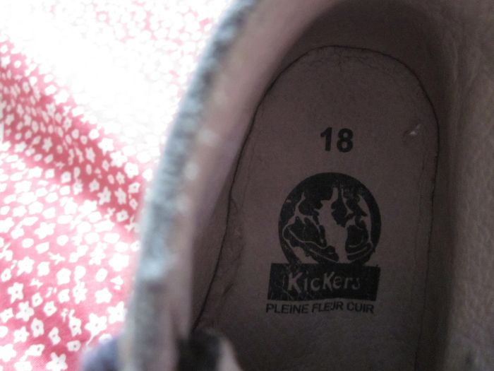 Chaussures Kickers en cuir bleu marine taille 18 - photo numéro 7