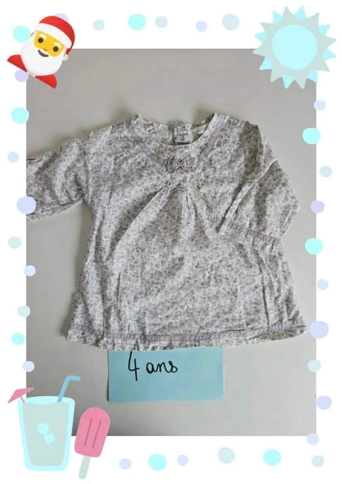 Blouse fleuri style liberty 4 ans