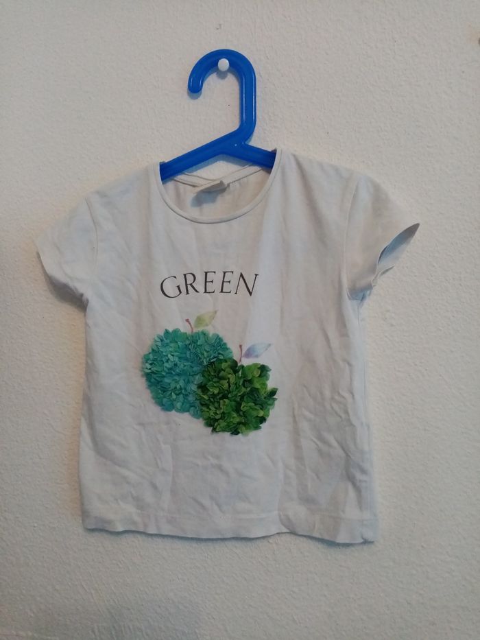 5 ans zara tee-shirts avec pommes en relief /Excellent état - photo numéro 5