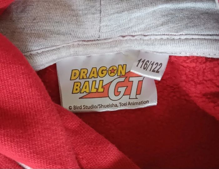 T-shirt Manches Longues à Capuche Enfant 116/122 Rouge Dragon Ball GT - photo numéro 4
