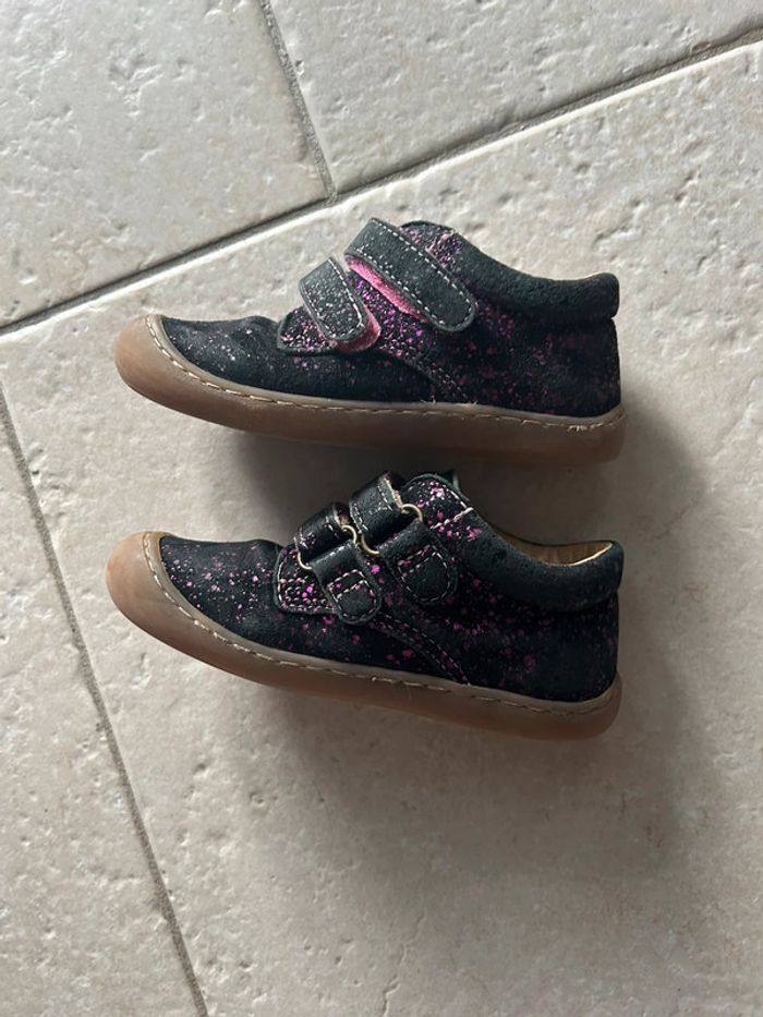Baskets montantes cuir paillettes 24 - photo numéro 4