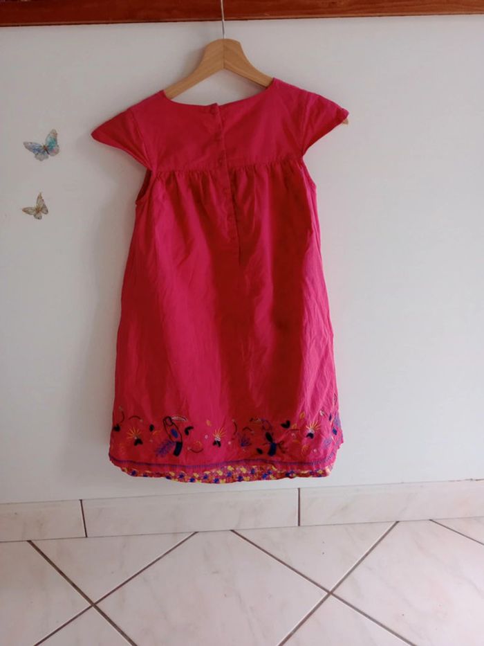 Robe 10 ans rose broderie pélican c85 - photo numéro 5