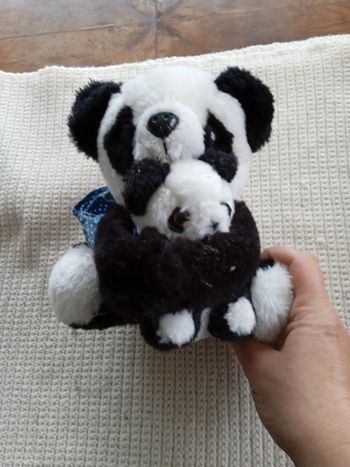 Peluche maman et bébé Panda 🐼