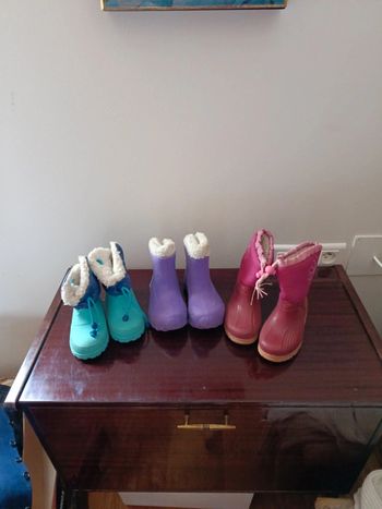 Lot 3 paires de bottes après ski