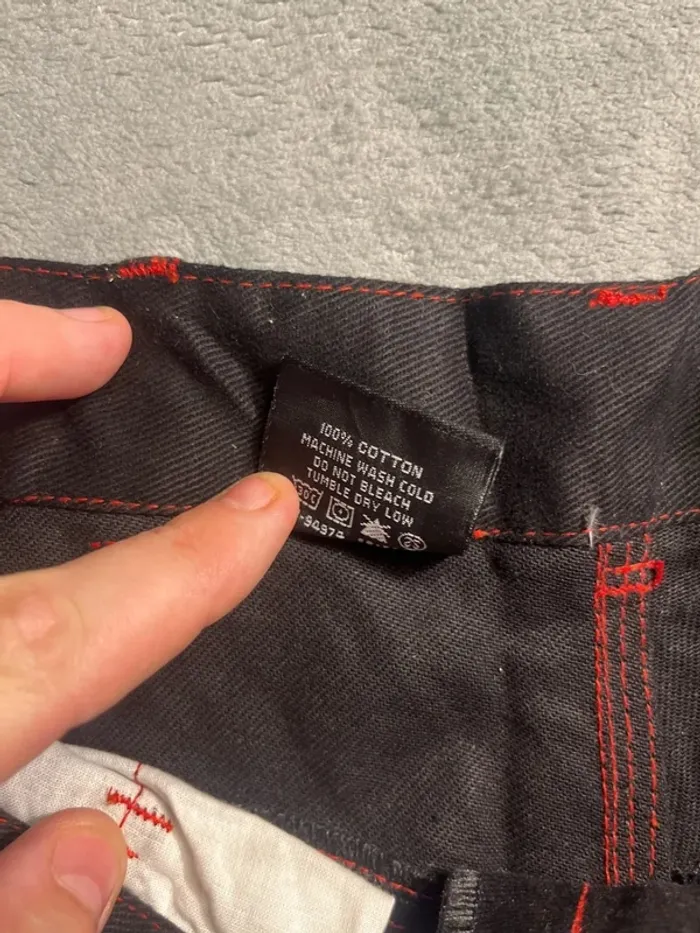 Short/Jort Stussy Embroidered Red Big Logo Back – Taille S - photo numéro 8