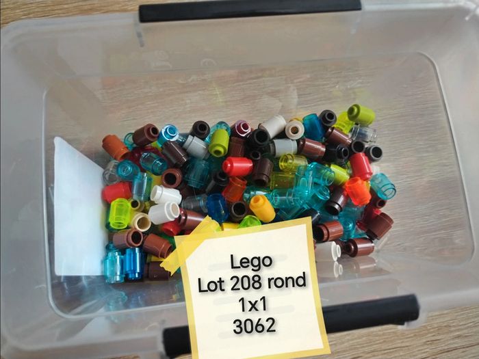 Lego lot 208 ronds 1x1 3062